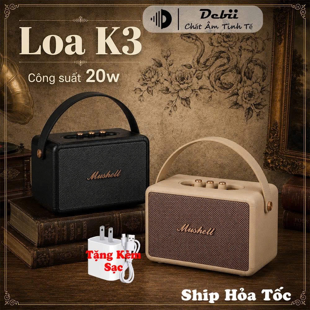 Loa Bluetooth K3, Âm Thanh Cực Hay, Bluetooth 5.2 Thế Hệ Mới – Bảo Hành 12 Tháng