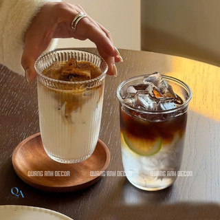 SET 6 Ly Thủy Tinh Cao Cấp Chịu Nhiệt MIỆNG LOE | Cốc Uống Cà Phê, Soda, Matcha latte - DECOR, cafe