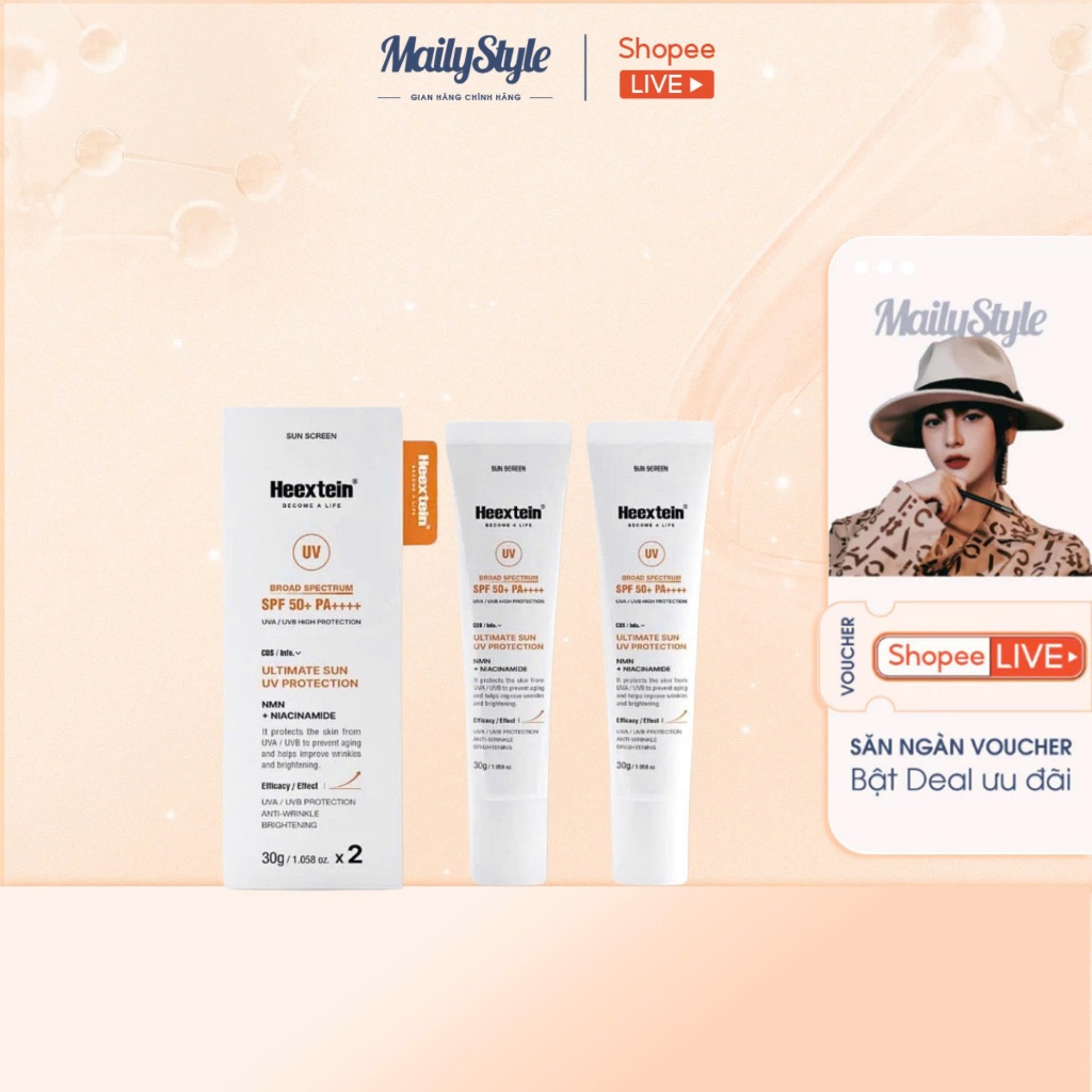 H14_ Kem chống nắng Heextein Ultimate Sun UV Protection SPF 50+ PA++++
