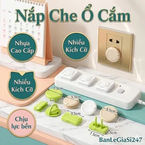 Nút Chặn Ổ Điện Hình Gấu (C22), Nắp Che Ổ Cắm Điện Bằng Nhựa Dễ Thương Bảo Vệ An Toàn Cho Nhà Có Bé Nhỏ