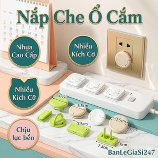 (SET 10) Nút Chặn Ổ Điện Hình Gấu (C22), Nắp Che Ổ Cắm Điện Bằng Nhựa Dễ Thương Bảo Vệ An Toàn Cho Nhà Có Bé Nhỏ