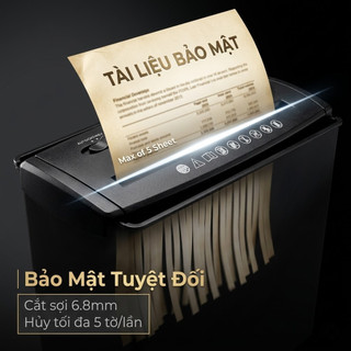 Máy Hủy Tài Liệu Cao Cấp 10L - Hủy Giấy, Thẻ CD - Cho Văn Phòng & Công Ty
