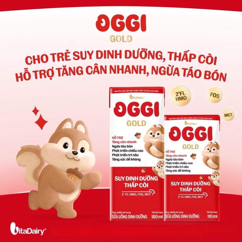 Thùng 48 Hộp Sữa Bột Pha Sẵn Oggi Gold - 110ml