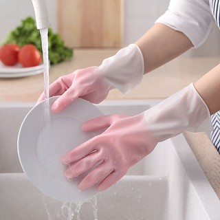 Găng Tay Silicone Chống Trơn Trượt, Phối 2 Màu Ống Găng Tay Dài Cầm Nắm Không Bị Trượt