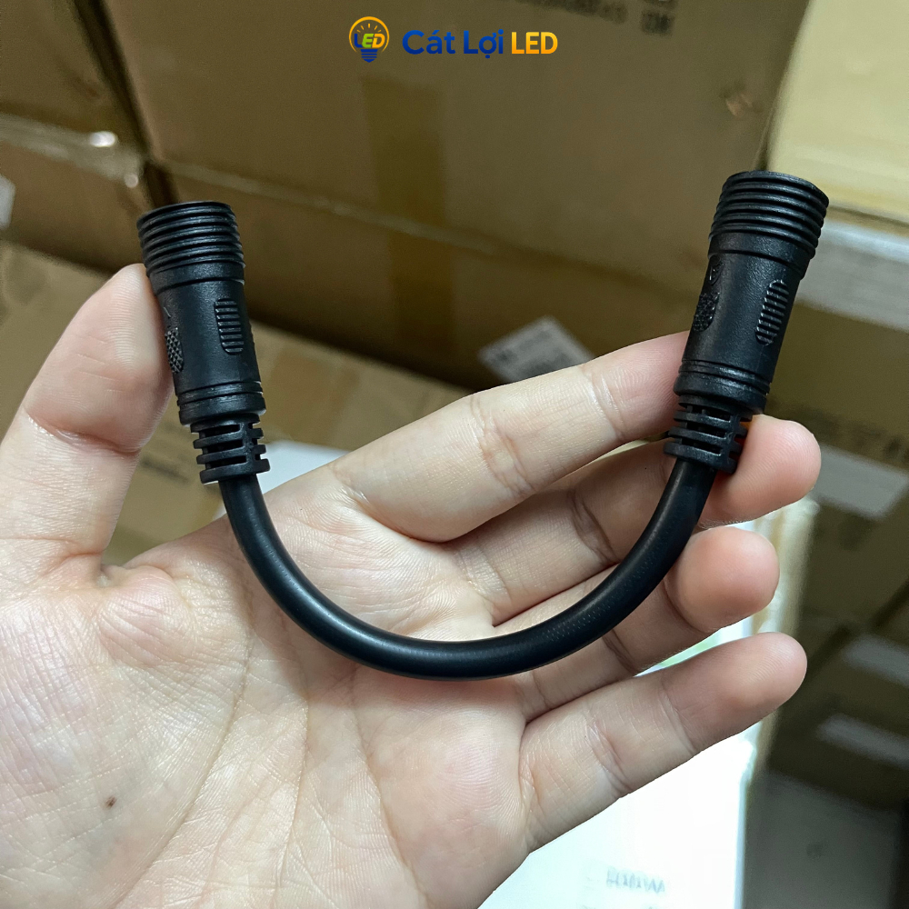 Dây chuyển đổi Jack đèn năng lượng Mặt Trời, lõi đồng dẫn điện tốt dài 10cm