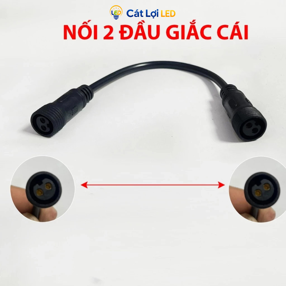 Dây chuyển đổi Jack đèn năng lượng Mặt Trời, lõi đồng dẫn điện tốt dài 10cm