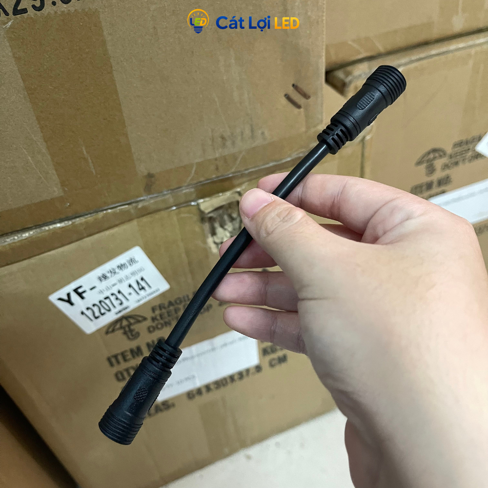 Dây chuyển đổi Jack đèn năng lượng Mặt Trời, lõi đồng dẫn điện tốt dài 10cm