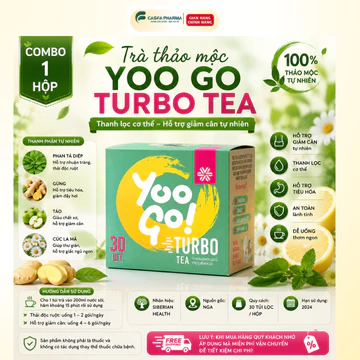 Thải độc ruột Yoo Go Turbo Siberian - trà giảm cân, giảm mỡ bụng - Hộp 30 gói