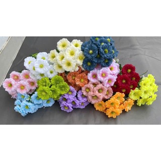 [Set 30/50 Đầu Bông] Hoa Cúc Fran Bằng Lụa Nhiều Màu - Phụ Kiện Làm Đồ Handmade DIY, Mũ Tốt Nghiệp