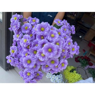 [Set 30/50 Đầu Bông] Hoa Cúc Fran Bằng Lụa Nhiều Màu - Phụ Kiện Làm Đồ Handmade DIY, Mũ Tốt Nghiệp