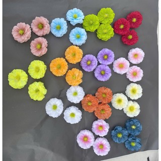 [Set 30/50 Đầu Bông] Hoa Cúc Fran Bằng Lụa Nhiều Màu - Phụ Kiện Làm Đồ Handmade DIY, Mũ Tốt Nghiệp