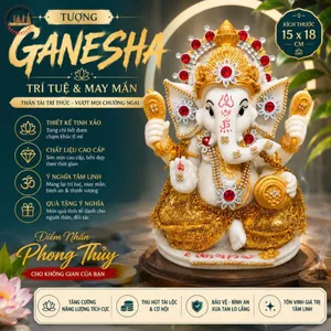Tượng Decor Voi Ganesha 22cm – Điểm Nhấn Sang Trọng Cho Mọi Không Gian