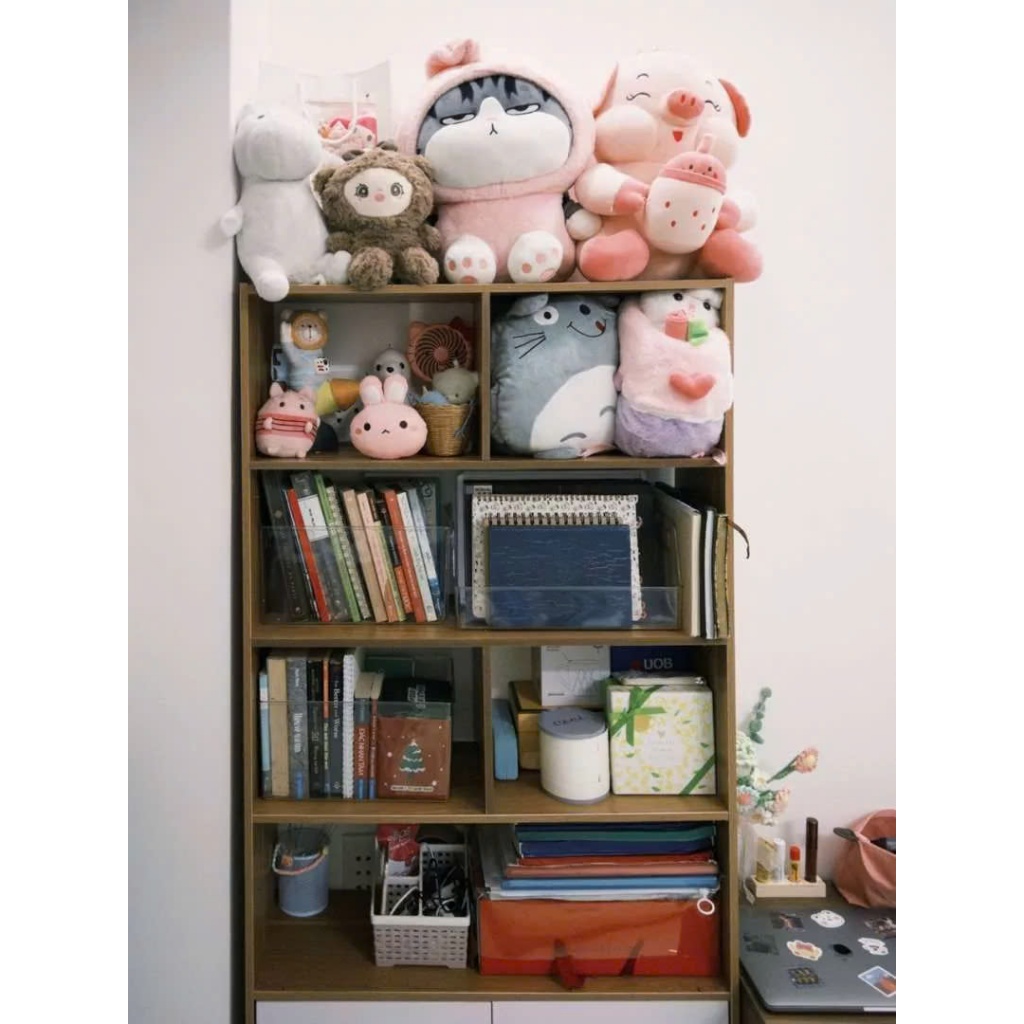 Kệ sách chữ U FOREST HOME, tủ decor nhiều tầng,tủ trưng bày trang trí chất liệu gỗ MDF cao cấp chống nước chống xước
