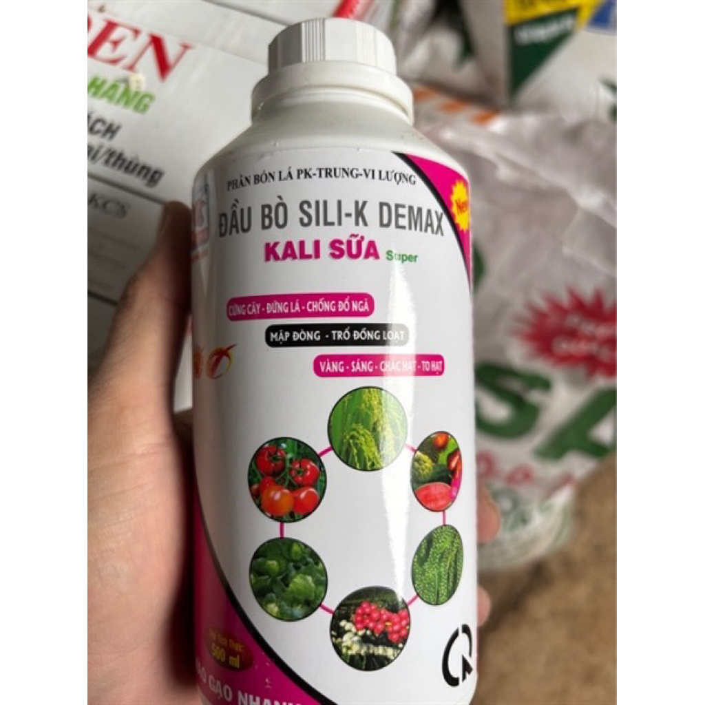 Kali Silic Đầu Bò Chai 500ml- Hỗ trợ cứng cây đứng lá