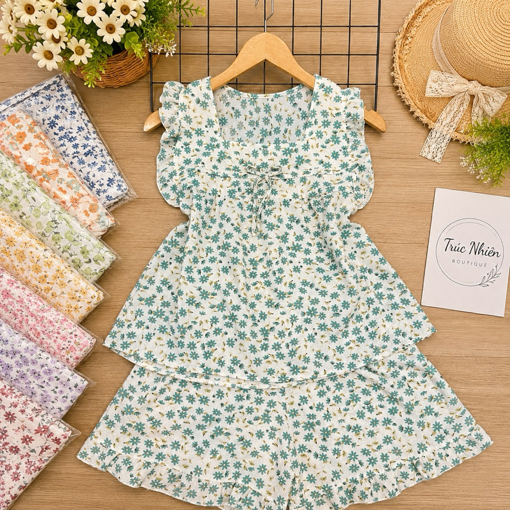 Đồ bộ mặc nhà 2 dây, đồ bộ đùi siêu phẩm mùa hè - B32