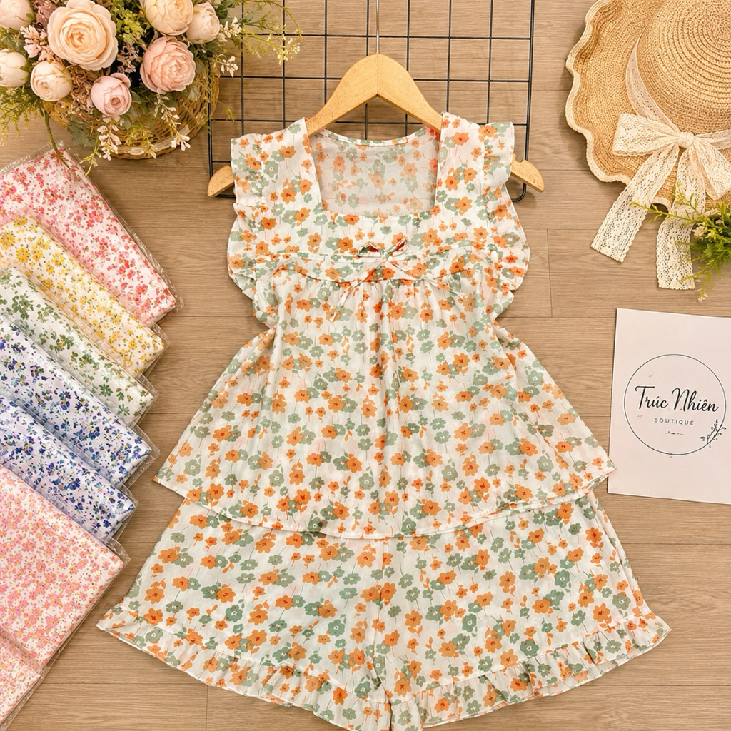 Đồ bộ mặc nhà 2 dây, đồ bộ đùi siêu phẩm mùa hè - B32