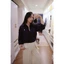 ÁO SƠ MI NỮ XANH NAVY Logo Thêu Ngựa Form Rộng Freesize Hàn Quốc Thanh Lịch, đi chơi đi làm - HuyenChang Boutique