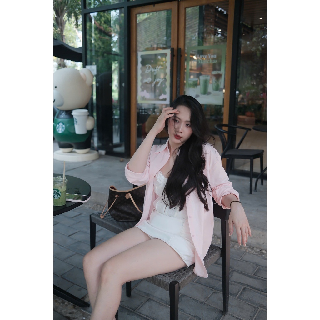 ÁO SƠ MI TAY DÀI THÊU NGỰA FREESIZE Form Rộng Basic Hàn Quốc thanh lịch, Dễ Phối Đi Làm Đi Chơi - HuyenChang Boutique