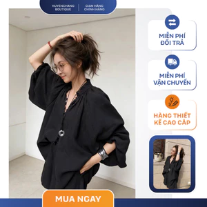 ÁO BLOUSE NỮ FORM RỘNG TAY PHỒNG Vintage Hàn Quốc Freesize Cá Tính phù hợp đi chơi đi làm - HuyenChang Boutique