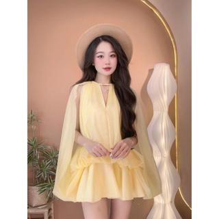 Đầm - Váy Babydoll Voan Ánh Nhũ Tiểu Thư Ngọt Ngào Bồng Xòe D182