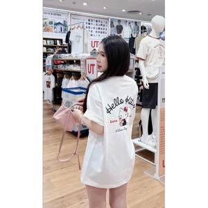Áo Thun Kitty Love, Hình In Sắc Nét Dày Dặn Mềm Mịn, Cotton 2 Chiều Không Xù Lông Full Tag Mac
