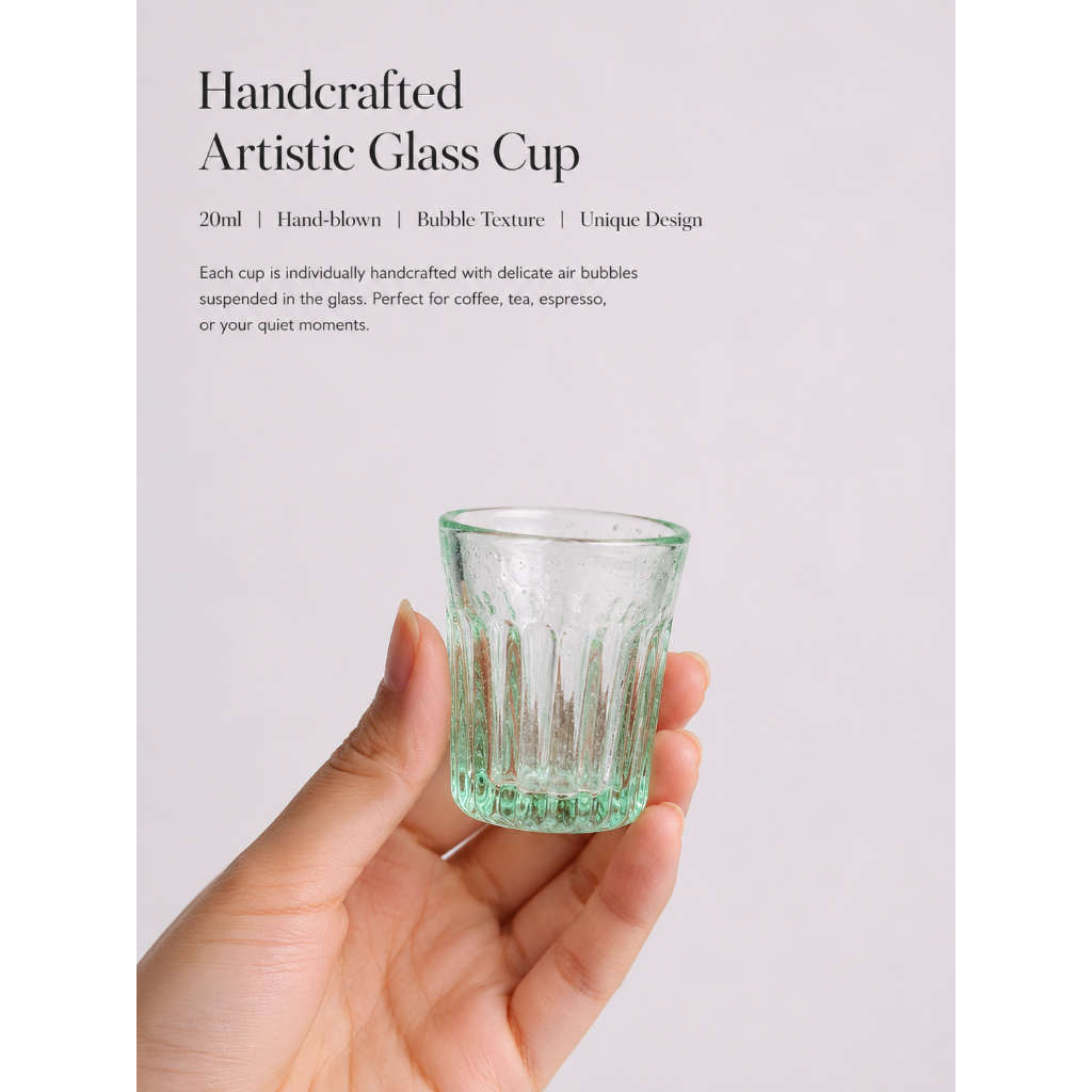 Cốc thuỷ tinh bọt mini - cốc bia hơi 20ml, chén thủy tinh bọt dùng cho nhà hàng, quán nhậu