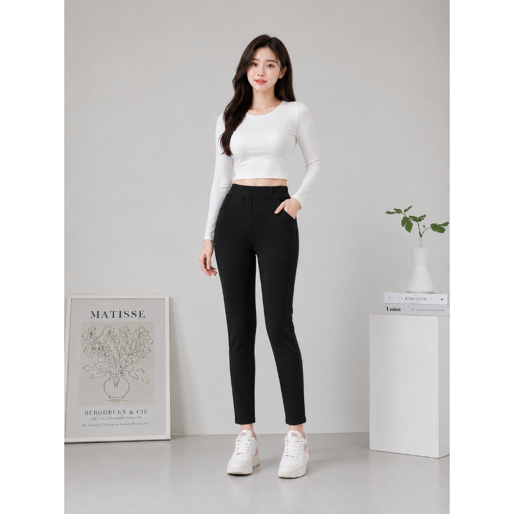 Quần Legging Nữ OHANLY – Quần Ôm Nữ Umi Hàn Co Giãn Tôn Dáng Mặc Đi Chơi Tập Gym Yoga