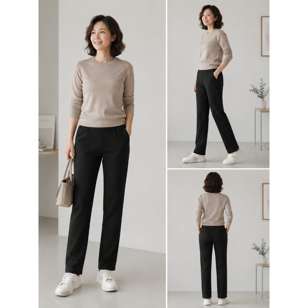Quần Legging Nữ Trung Tuổi OHANLY – Quần Nữ Umi Hàn Form Suông Co Giãn Mặc Đi Chơi Đi Làm