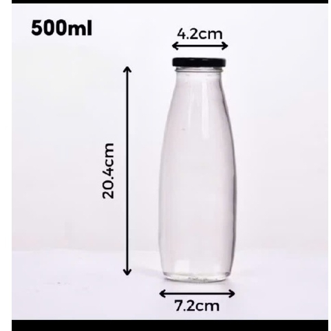Combo 5 Chai Thuỷ Tinh 500ML Lắp Thiêc Đựng Sữa Hạt, Nước Ép, Sinh Tố