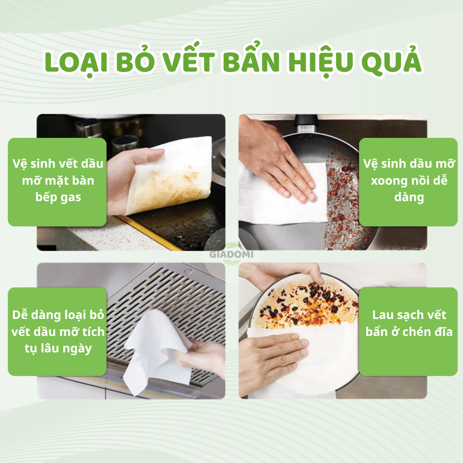 Thùng 10 Gói Khăn Ướt Lau Bếp Đa Năng – Hương Chanh Thơm Mát, Đa Năng Tiện Lợi, Làm Sạch Dầu Mỡ Nhanh Chóng