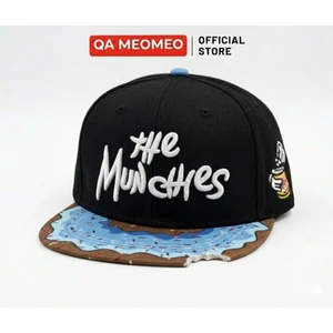 Mũ Snapback The Munchies thêu họa tiết bánh Donut, Mũ hiphop phong cách đường phố cá tính cho nam nữ