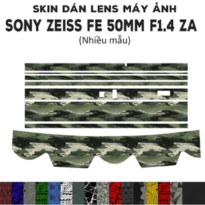 Skin dán Lens Sony Zeiss FE 50mm F1.4 ZA (Nhiều mẫu) | Decal Film 3M dán bảo vệ ống kính máy ảnh 50 mm