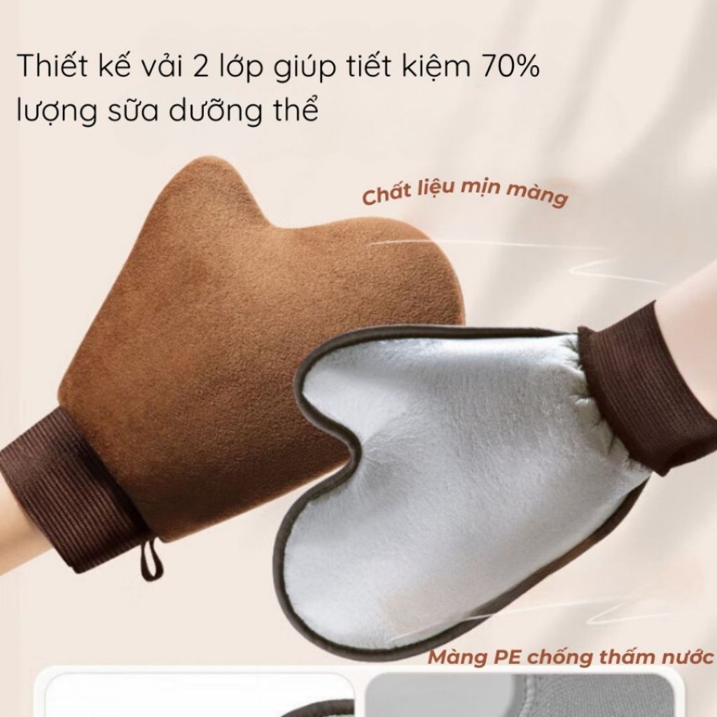 Găng Tay Bôi Kem ALOHOME – Chất Liệu Nhung Mềm Hỗ Trợ Bôi Đều Kem, Có Bo Chun Tiện Lợi