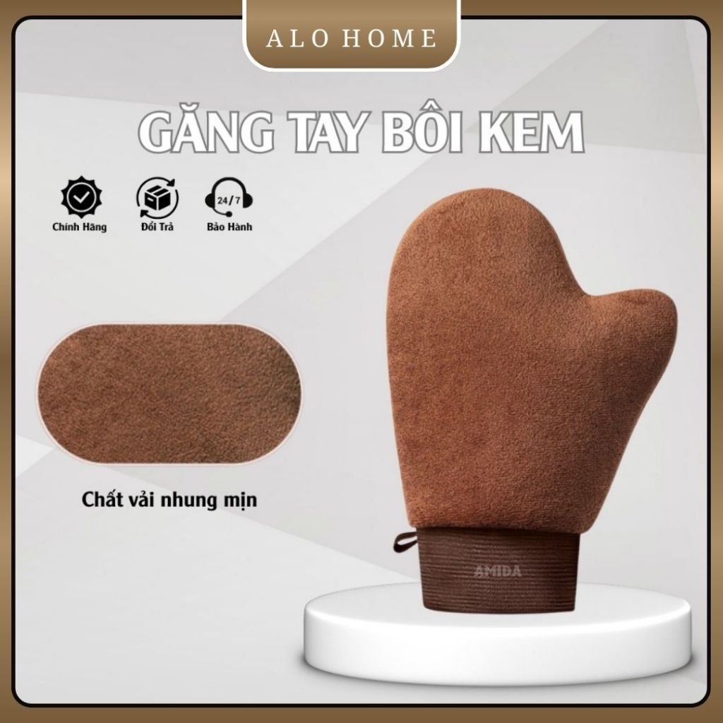 Găng Tay Bôi Kem ALOHOME – Chất Liệu Nhung Mềm Hỗ Trợ Bôi Đều Kem, Có Bo Chun Tiện Lợi