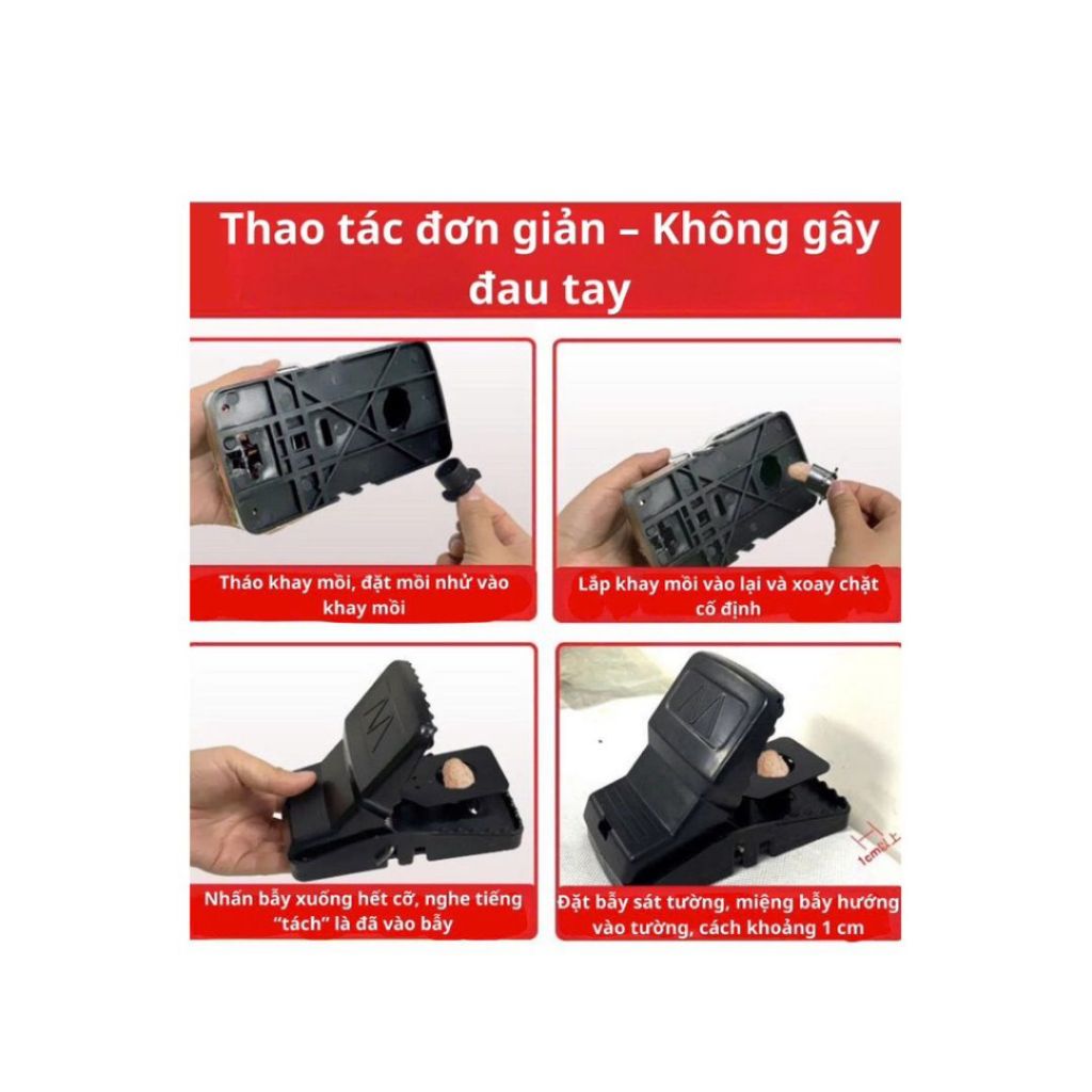 Dụng Cụ Bẫy Chuột ALOHOME – Bẫy Chuột Thông Minh Tái Sử Dụng, Dễ Dùng Tiện Lợi