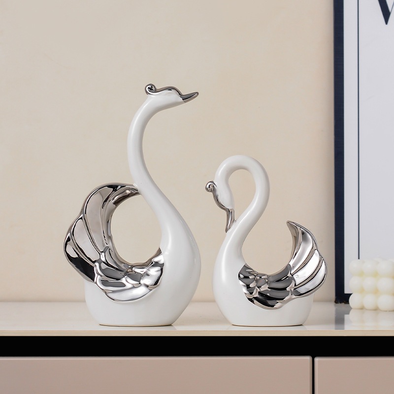 Bộ tượng các mẫu tông màu Đen trắng Bạc trang trí nhà cửa