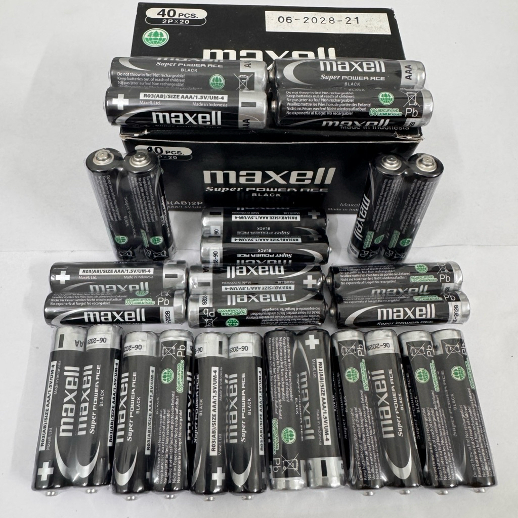 Pin Đũa AAA Maxell Super Power Ace Black 1.5V Chính Hãng Pin AAA Maxell Cho Remote Chuột Không Dây Đèn Pin