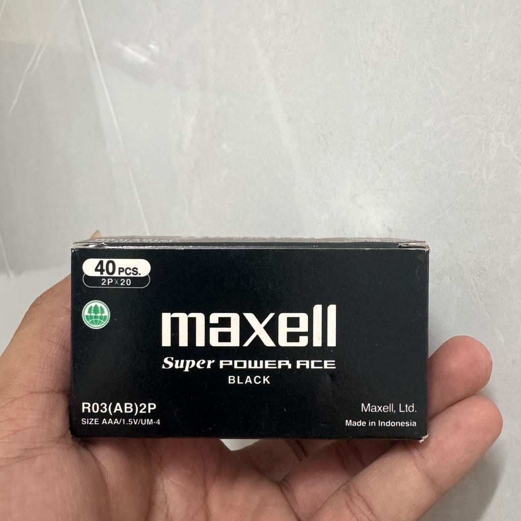 Pin Đũa AAA Maxell Super Power Ace Black 1.5V Chính Hãng Pin AAA Maxell Cho Remote Chuột Không Dây Đèn Pin