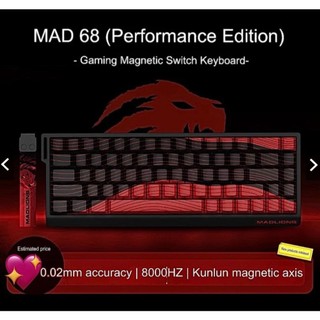 Chính hãng bàn phím cơ gaming MAD68 HE  8000hz hàng chính hãng