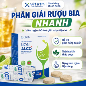 Viên Ngậm NON ALCO Hộp 12 Viên Hỗ Trợ Sau Khi Uống Rượu Bia Tiện Lợi Dễ Mang Theo