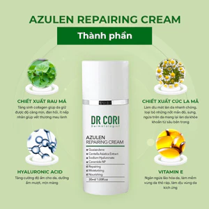 Kem dưỡng ẩm phục hồi DR CORI AZULEN REPAIRING CREAM Liệu pháp phục hồi - Cấp ẩm - Giảm kích ứng