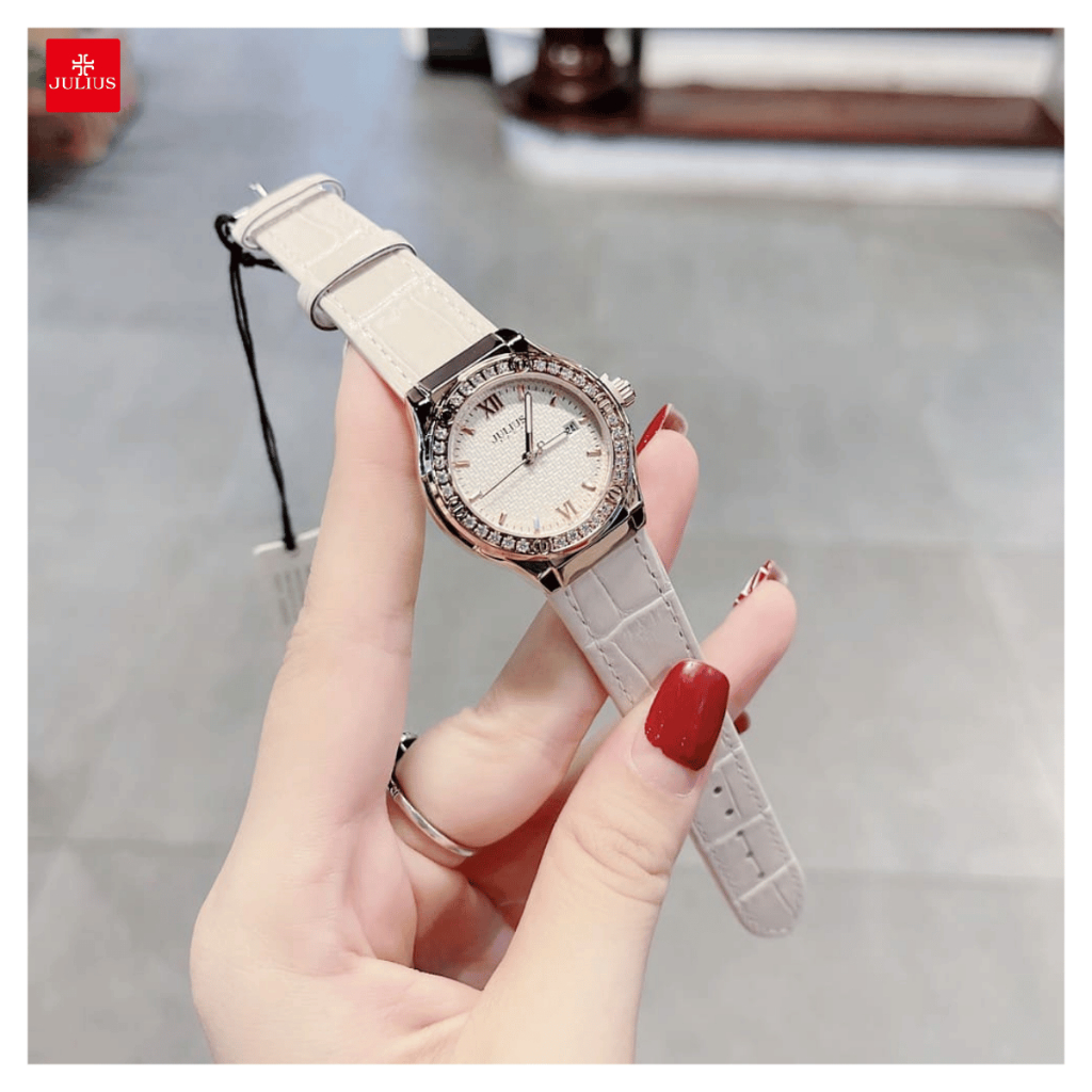 Đồng Hồ Nữ JA-1395 Julius Hàn Quốc Dây Da Thời Trang