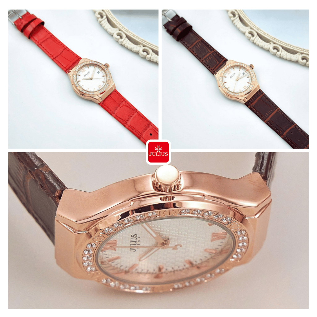 Đồng Hồ Nữ JA-1395 Julius Hàn Quốc Dây Da Thời Trang