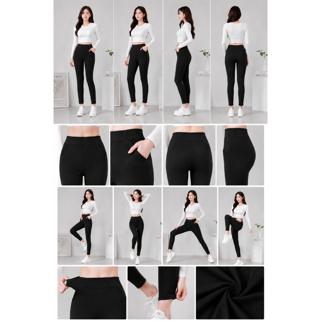 Quần Legging Nữ OHANLY – Quần Ôm Nữ Umi Hàn Co Giãn Tôn Dáng Mặc Đi Chơi Tập Gym Yoga