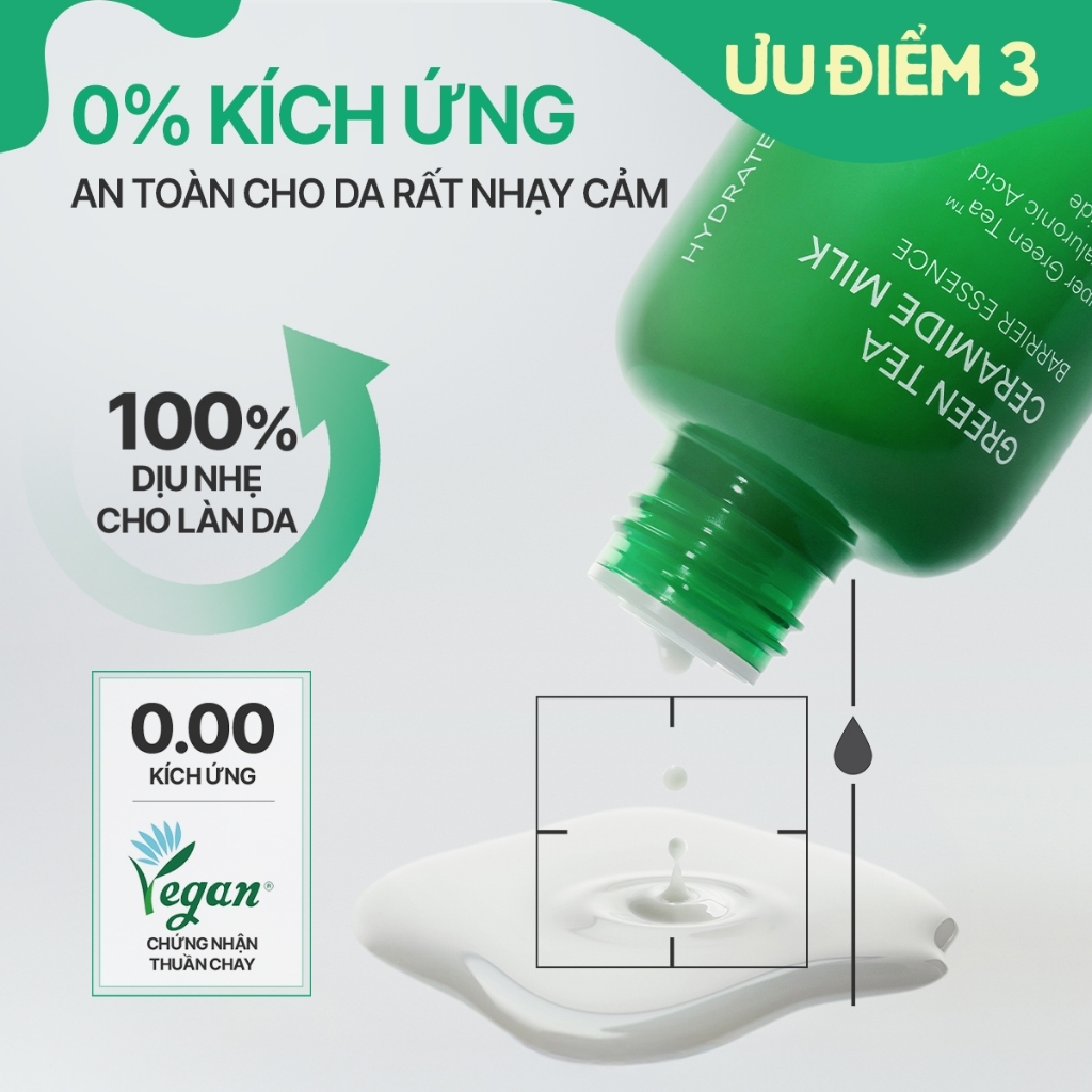 INNISFREE x Toner dạng sữa cấp ẩm, phục hồi INNISFREE Green Tea Ceramide Milk 160ml