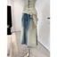 Quần Jeans ngố bạc màu rách gấu, quần bò lửng cạp cao 570 TCHOOSE