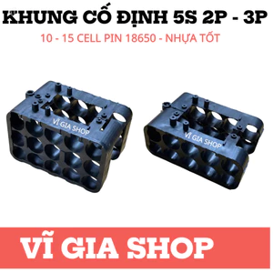 Khung Nhựa Cố Định Pin 10 Cell - 15 Cell Pin 18650 Nhựa ABS - Có Lỗ Bắt Vít Mạch Bảo Vệ Vĩ Gia Shop