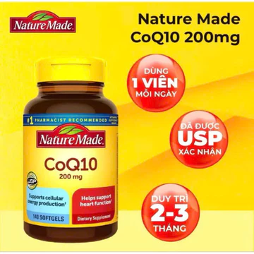 Viên Uống Bổ Tim Nature Made CoQ10- Bảo Vệ Tim Mạch, Tăng Cường Năng Lượng