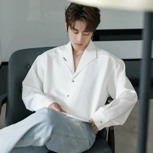 Áo Sơ Mi Nam Thiết Kế ENOS Cổ Vest Signature, Form Relax Cao Cấp, Chất Liệu Linen Premium Mềm Mát, Sang Trọng – SHINGHAI
