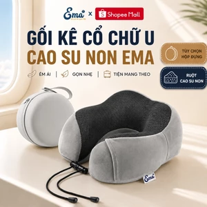 Gối Kê Cổ Chữ U Cao Su Non EMA - Gối Dùng Cho Văn Phòng, Du Lịch Công Thái Học Chống Mỏi Gáy